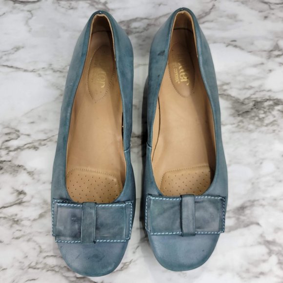 Hotter Chantel Comfort Concept Blue Leather Pumps - Picture 5 of 8